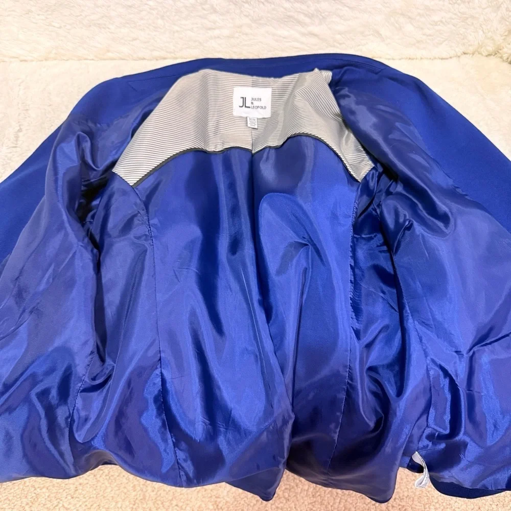 Jules & Leopold Vibrant Blue Women's Blazer - Picture 4 of 6
